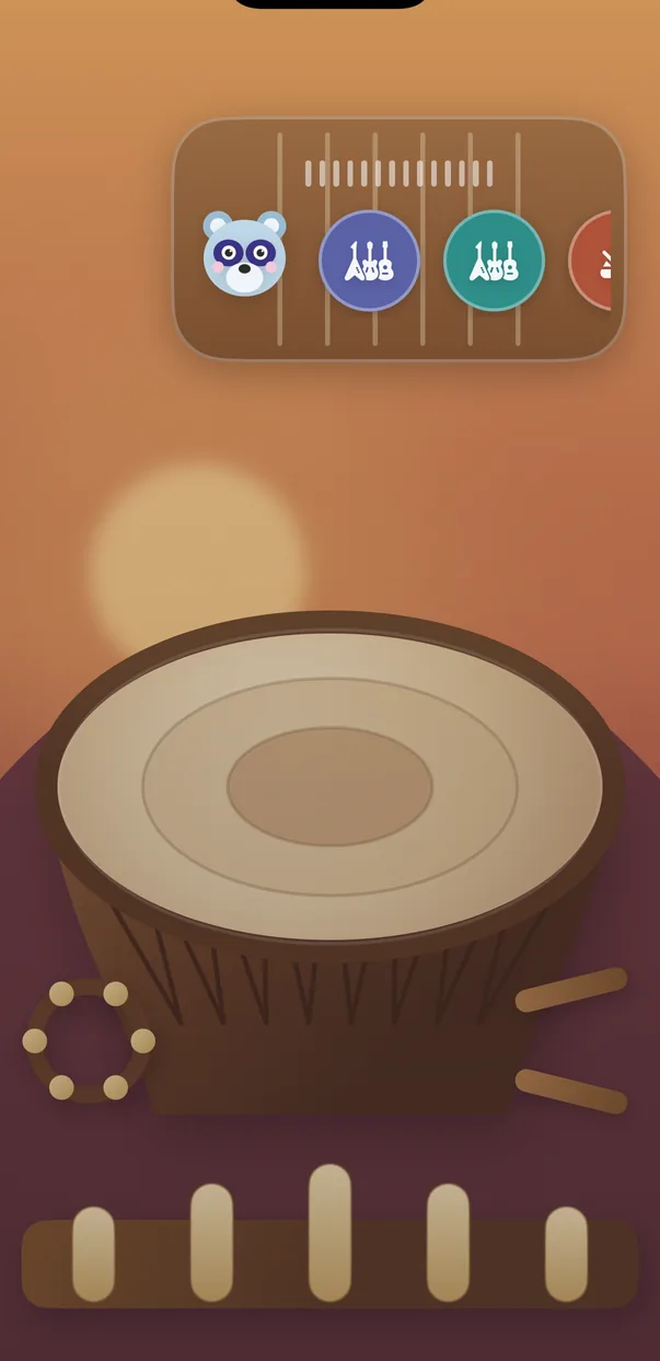 The drum floor: Africa's sound room with a big djembe
