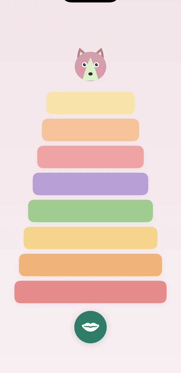 The chime bars in rainbow colours