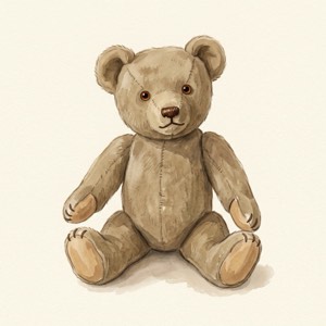 Ein gemalter Teddybär