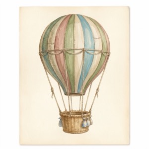 Ein gemalter Heißluftballon